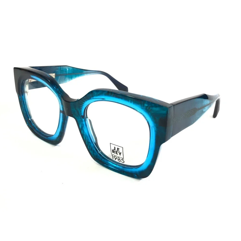 J.F. Rey Eyeglasses Frames ARIZONA 4424 Green Peacock/Turquoise Square 48-22-143